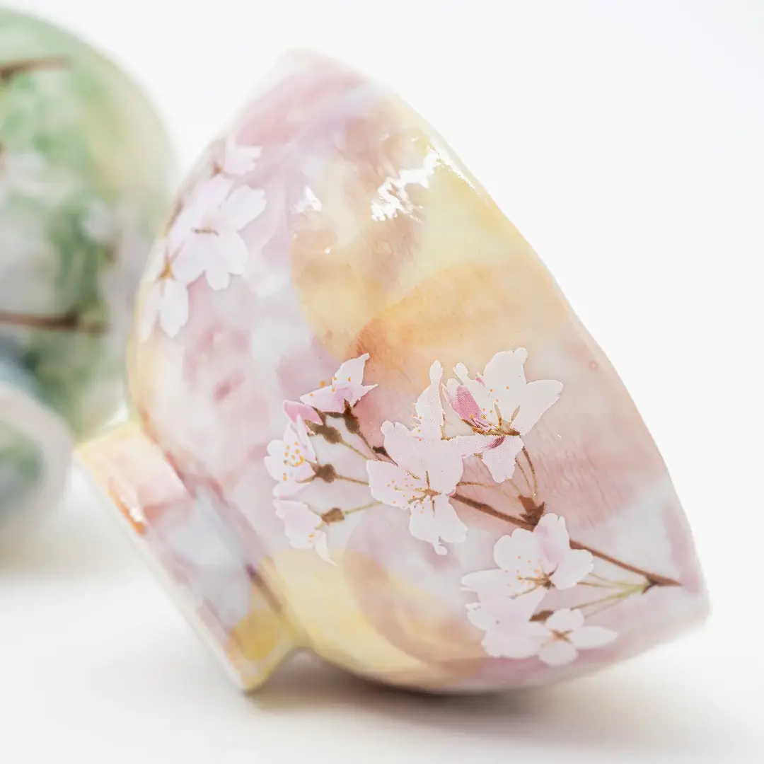 The 'Sakura' Blossom set with delicate, hand-painted cherry blossoms.